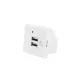  Lanberg 45x45 Steckdosenladegerät 2x USB 2.1A