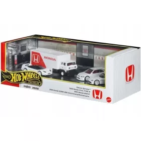   Hot Wheels Premium Diorama Honda JBM08 Set mit 4 Autos – Sakura Sprinter, Civic Type-R, NSX-R, S2000