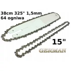    Führungsschiene 15'' 38 cm + 2x Sägekette für Husqvarna Kettensägen-Set
