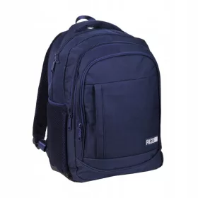   Paso Youth Smooth blauer Schulrucksack 21 l – 3 Fächer, verstärkter Rücken, urbanes Design