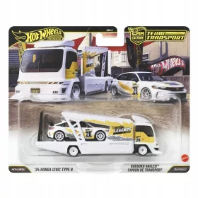   Hot Wheels Premium Legends Team Transport JMN15 Honda Civic Type R + Piece Hauler – Sammlerauto-Set
