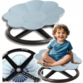   Drehbarer Sensorsitz Mini-Karussell – 360°-Balancehilfe für Kinder, sensorische Integration, grau