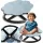 Drehbarer Sensorsitz Mini-Karussell – 360°-Balancehilfe für Kinder, sensorische Integration, grau