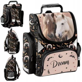   Paso Horses PP26HR-525 Schulranzen für Mädchen – ergonomischer Rucksack für Erstklässler mit Pferdemotiv