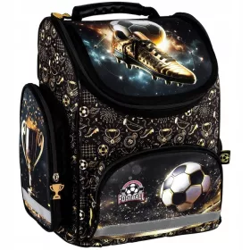   Ergonomischer Schulranzen Fußball für Jungen - Schulrucksack 1.-2. Klasse mit verstärktem Rücken