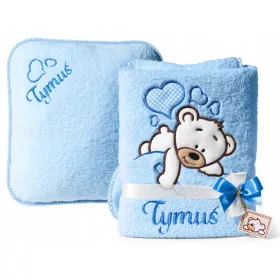  ! Langhaarige STICKEREI-Decke mit NAMEN + KISSEN