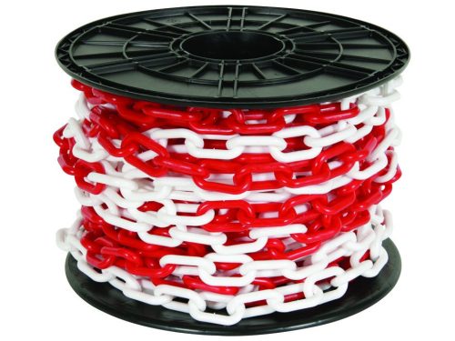 Perel SCR8R Kunststoffkette weiß und rot 25 m x 8 mm