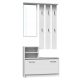  TopEshop Schuhschrank mit Sitzfläche 85 x 160 x 24 cm weiß