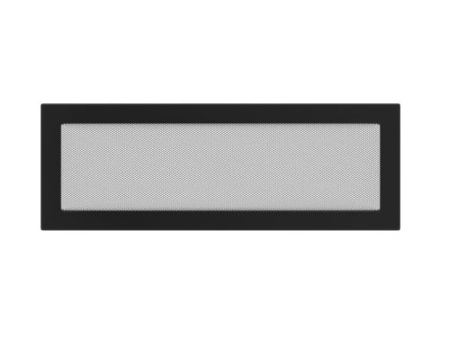 Lackiertes Lüftungsgitter Kratki 49C, schwarz, 17x49 cm