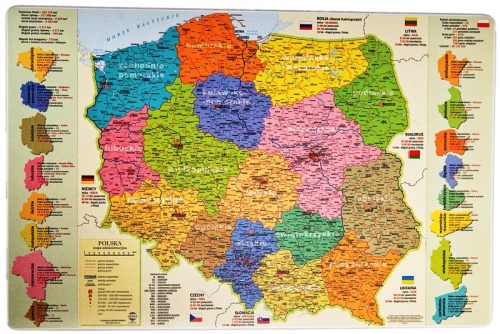  Block – Verwaltungskarte von Polen + andere Daten – Präzise – Qualität