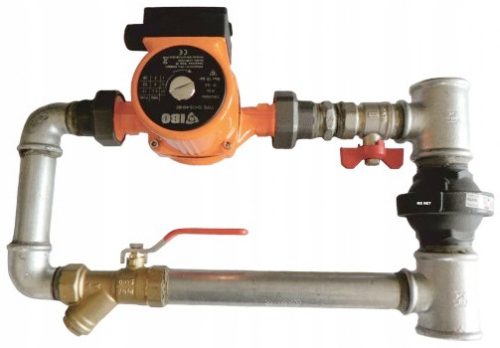  HORIZONTALE PUMPEN-BYPASS-SET 1" DN25 KESSEL-BYPASS MIT PUMPE 25/60-180