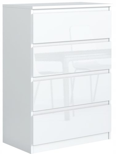  Meble Masztalerz POLA Kommode 70 x 39 x 102 cm weiß glänzend