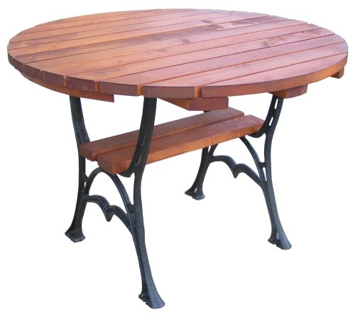 Gartentische und Stühle für die Terrasse Alwo Łukasz Wosik Tisch, rundes Irokesenholz