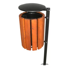 ABFALLBEHÄLTER FÜR DEN CITY-Schulpark mit Dach