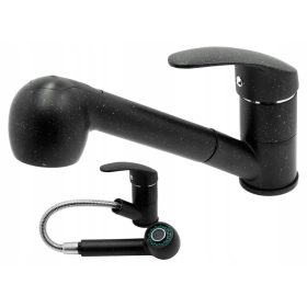  Stehender Küchenarmatur Granitan HAND, schwarz