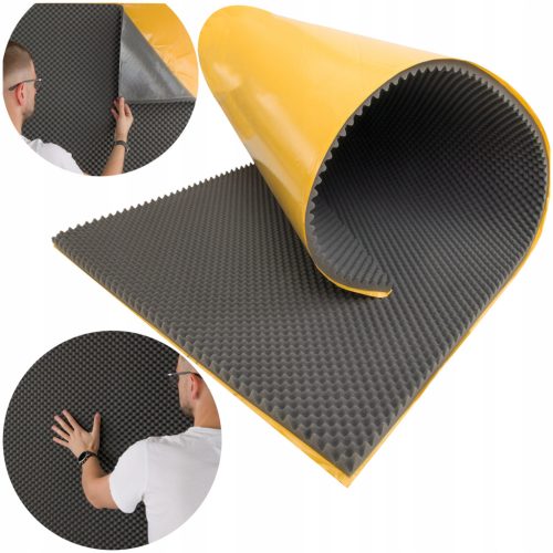  AKUSTISCHER SCHAUMSTOFF SELBSTKLEBENDE KLANGMATTE Wellenwaffelpaneelwand