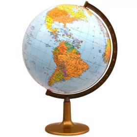  Globus 420 mm POLITISCH + Flaggen + Zeitzonen
