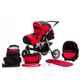  Elcar Julia Kinderwagen schwarz und rot 3in1