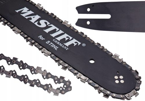 Führungsschiene + Kettensatz Führung und zwei Ketten für die Silver 11140 Säge