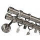  EINFACHE Gardinenstangen, doppelte Gardinenstange aus Metall, 19+19 / 300