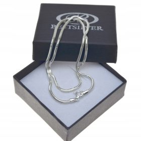  Silberne Damen-Schlangenkette 2mm 60cm dick 925