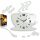Uhr für zu Hause ModernClock Wanduhr weiß, schwarz 64cm