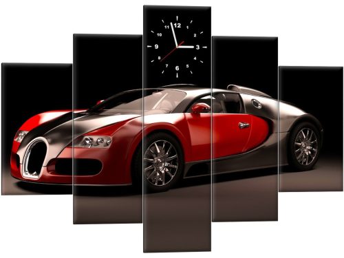Bilder an der Wand Bild mit Uhr Sportwagen 150x105 Auto