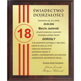    EIN SOUVENIR-GESCHENK ZUM ACHTZEHNTEN GEBURTSTAG DES 18-JÄHRIGEN