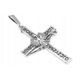  Silberner kreuzförmiger Anhänger. 925
