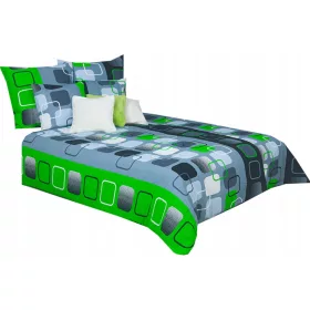   Komfortable Kory-Baumwollbettwäsche Figaro 160x200 mit Satin-Kissenbezügen Gratis
