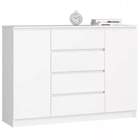  Akord K140 2D 4SZ Kommode 138 x 40 x 99cm mattweiß