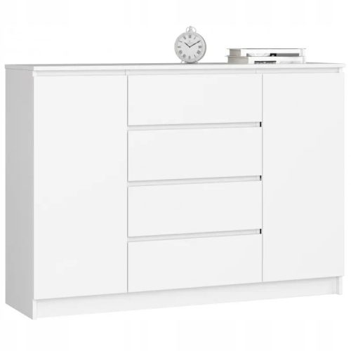  Akord K140 2D 4SZ Kommode 138 x 40 x 99cm mattweiß