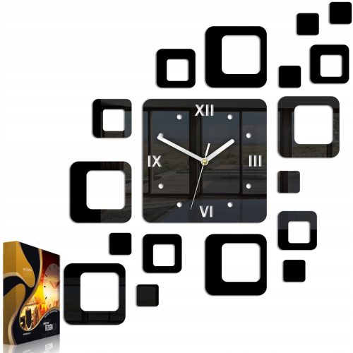  ModernClock Wanduhr, schwarz, 60 cm