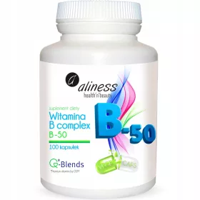   Vitamin B Komplex B-50 Nahrungsergänzungsmittel - Vegetarische Kapseln, 100 Stück