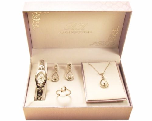  UHR OHRRINGE RING KETTE ANHÄNGER