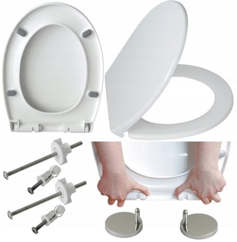 Estiva 3 Toilettensitz, weißes Polypropylen