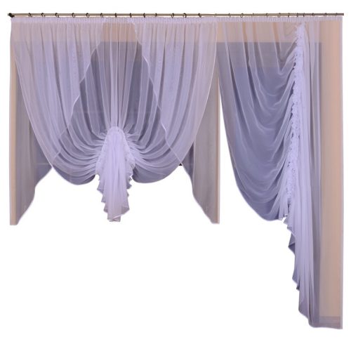 Vorhänge, Vorhänge bereit Klassischer Voile-Vorhang 250 cm x 250
