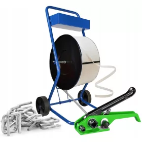 16 mm Paketband zum Umreifen von Paletten, KOMPLETTES SET