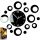 Uhr für zu Hause ModernClock Wanduhr schwarz 47cm