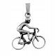  RADFAHRER-ANHÄNGER FAHRRAD RADFAHRER SILBER 925