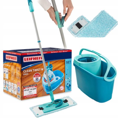 Eimer- und Schleudermopp Leifheit Clean Twist Ergo Rotationsmopp 52120 33 cm