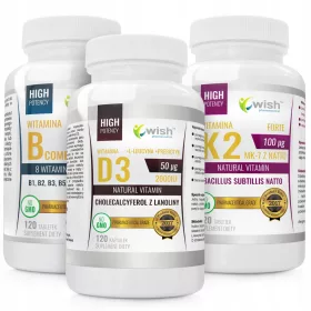   Vitamin-Komplettset: K2 MK-7, D3 und B-Komplex von Progress Labs
