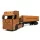  Braune Alkoholverpackung mit Gravur, 40 cm