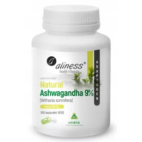   Aliness Natürliches Ashwagandha 560mg - Hochwertiger Stressabbau und Vitalität, 100 VEGE Kapseln