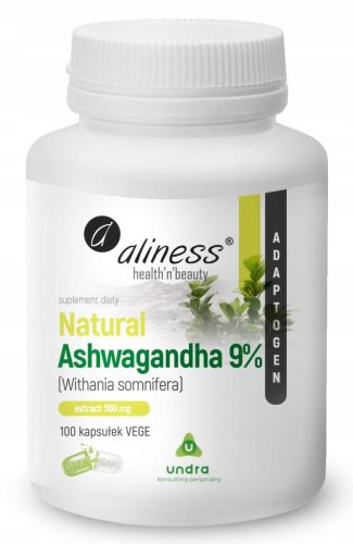 Aliness Natürliches Ashwagandha 560mg - Hochwertiger Stressabbau und Vitalität, 100 VEGE Kapseln