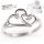 ZWEI HERZEN RING, 925 SILBER