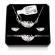  Ein Satz silberner Promi-Schmuck FEATHER FEATHERS
