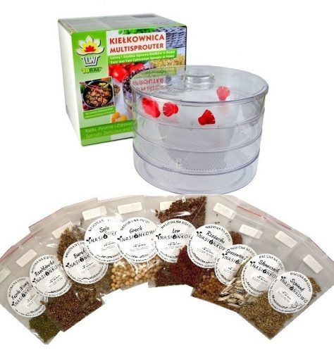  Sprossenbox + 10 Packungen Samen für Sprossen