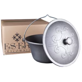  Ungarischer Gusseisenkessel 7l mit Deckel - ES-ER