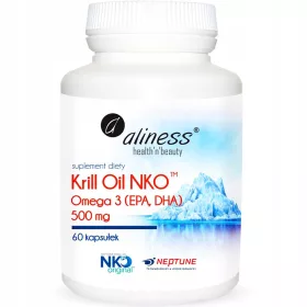   Krillöl NKO Omega 3 mit Astaxanthin 500 mg - 60 Kapseln Hochdosiert und Reiner